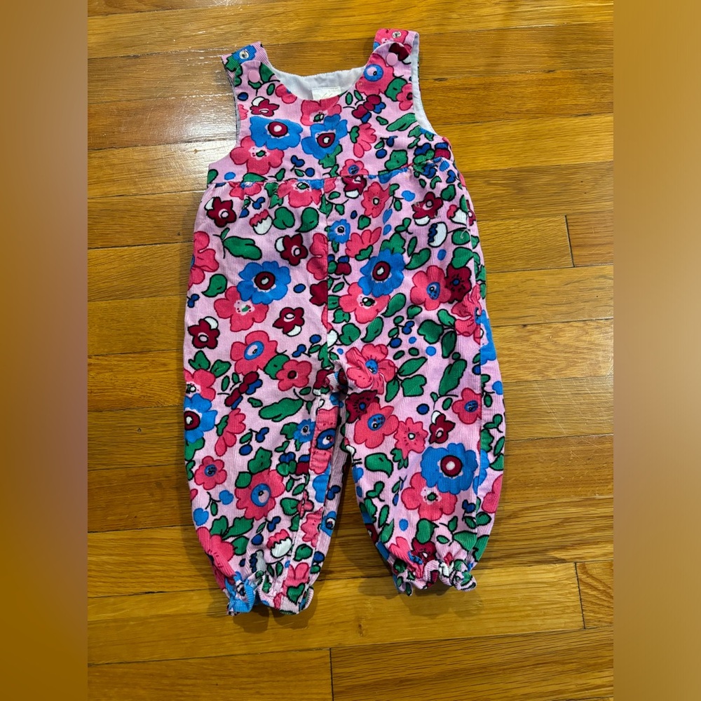Vintage baby girl corduroy overalls